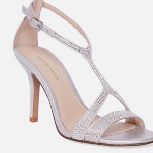 Dazzling Silver and Nude Strappy Sandals